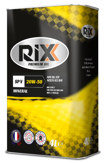 RIXX SP V 20W-50 API SL/CF ACEA A3/B4