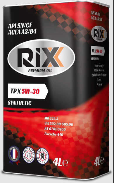 RIXX TP X SAE 5W-30 API SN/CF ACEA A3/B4